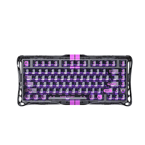 მექანიკური კლავიატურა - GravaStar Mercury V75 Transparent Black