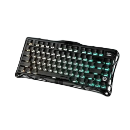 მექანიკური კლავიატურა - GravaStar Mercury V75 Magnetic Jade Pro Stealth Black