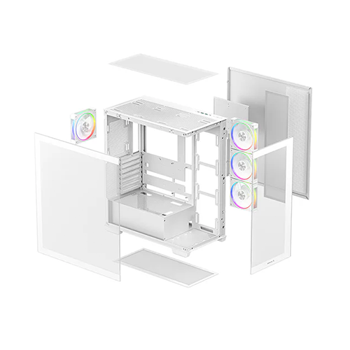 ქეისი - Deep Cool CG580 4F V2 WH White - 4x120 Fan ARGB
