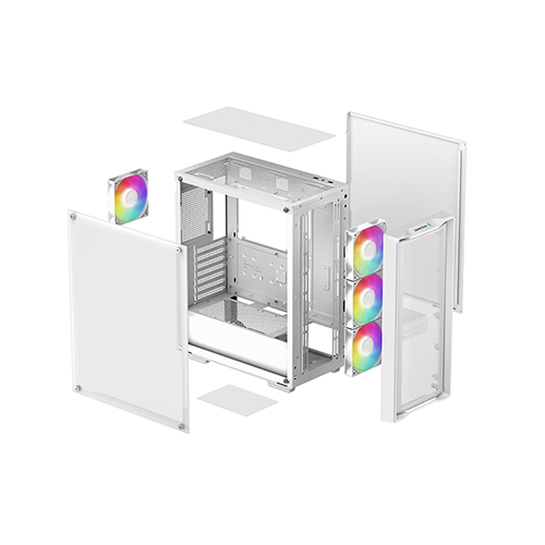 ქეისი - Deep Cool CC560 Mesh V2 WH - 4x120 Fan ARGB