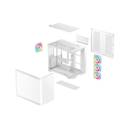 ქეისი - Deep Cool CG530U 4F WH White - 4x120 Fan ARGB
