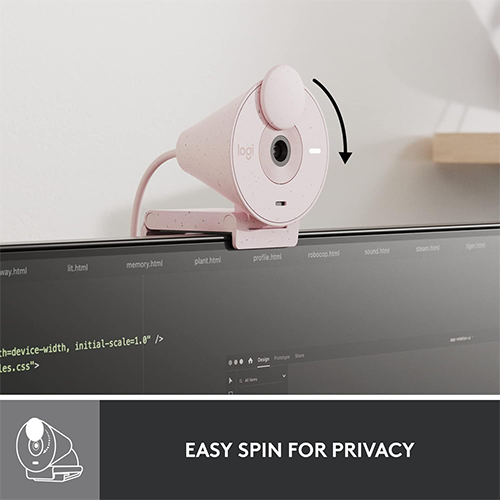 ვიდეოთვალი - Logitech Brio 300 Type-C Rose