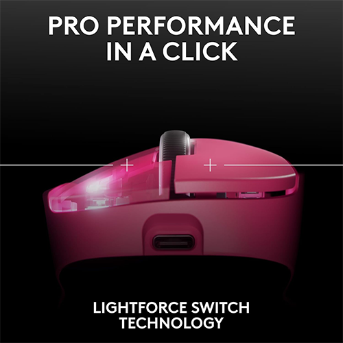 უკაბელო ტენვადი მაუსი - Logitech G Pro X Superlight 2 Dex Pink Rechargeable WL