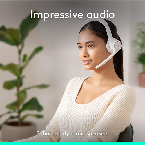 უკაბელო Bluetooth ყურსასმენი - Logitech Zone 300 White WL BT