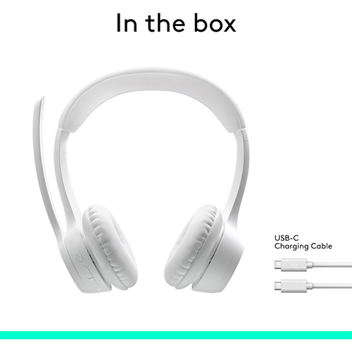 უკაბელო Bluetooth ყურსასმენი - Logitech Zone 300 White WL BT
