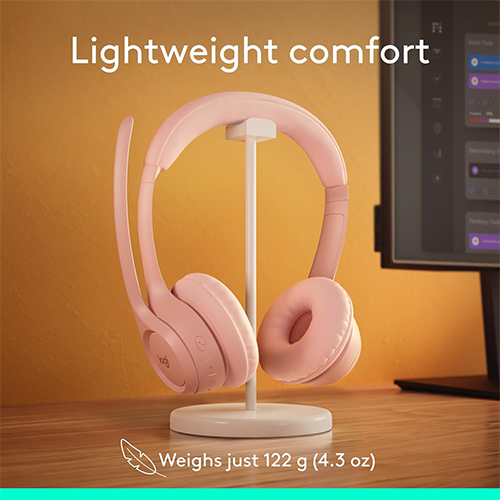 უკაბელო Bluetooth ყურსასმენი - Logitech Zone 300 Rose WL BT
