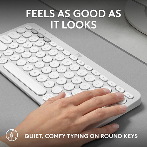 უკაბელო კლავიატურა - Logitech K380 White BT