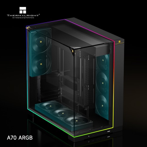 ქეისი - Thermal Right TR-A70 Black - 5x120 Fan ARGB