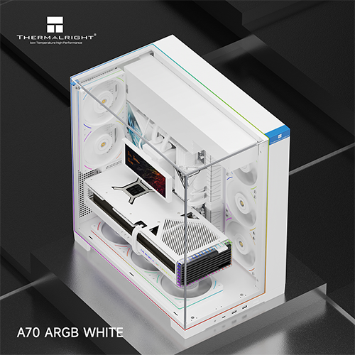 ქეისი - Thermal Right TR-A70 White - 5x120 Fan ARGB