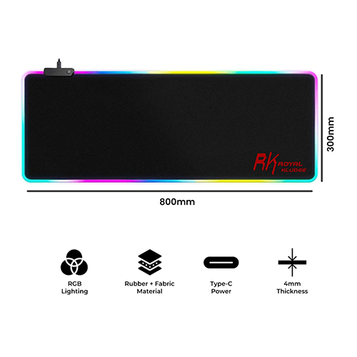 მაუსპადი - Royal Kludge RK MP-834 XL RGB - 80×30 სმ