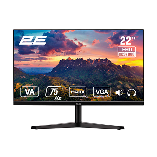 მონიტორი - 2E A2222B - 21.5 Inch / FHD / VA / 75 Hz / 6.5 Ms