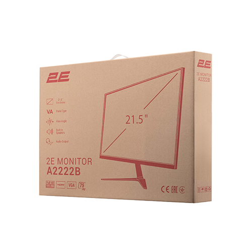 მონიტორი - 2E A2222B - 21.5 Inch / FHD / VA / 75 Hz / 6.5 Ms