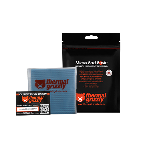 თერმო ბალიში - Thermall Grizzly Minus Pad Basic 2x 1.5 mm 100x100 mm