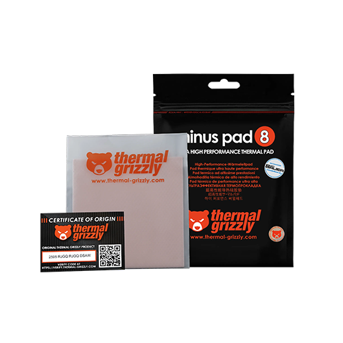 თერმო ბალიში - Thermall Grizzly Minus Pad 8 - 3 mm 100x100 mm