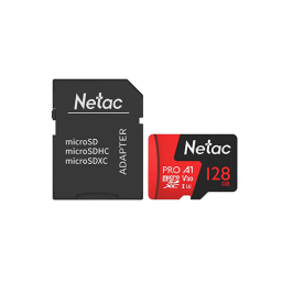 მეხსიერება - Micro SD Card Netac 128 GB + Adapter P500 Extreme Pro