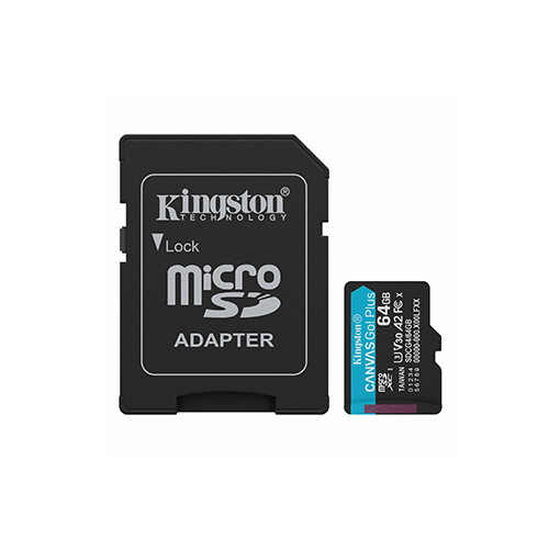 მეხსიერება - Micro SD Card Kingston 64 GB + Adapter Canvas Select Plus