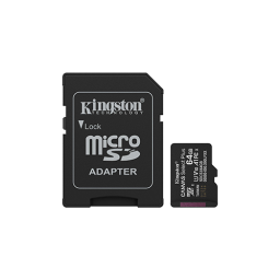 მეხსიერება - Micro SD Card Kingston 64 GB + Adapter Canvas Select Plus