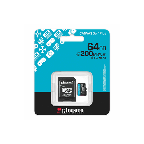 მეხსიერება - Micro SD Card Kingston 64 GB + Adapter Canvas Select Plus