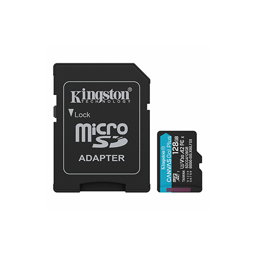 მეხსიერება - Micro SD Card Kingston 128 GB + Adapter Canvas Go Plus