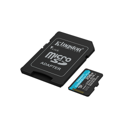 მეხსიერება - Micro SD Card Kingston 256 GB + Adapter Canvas Go Plus