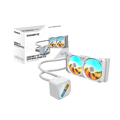 პროცესორის წყლის გაგრილება - Gigabyte Gaming 240 mm ARGB White Ice