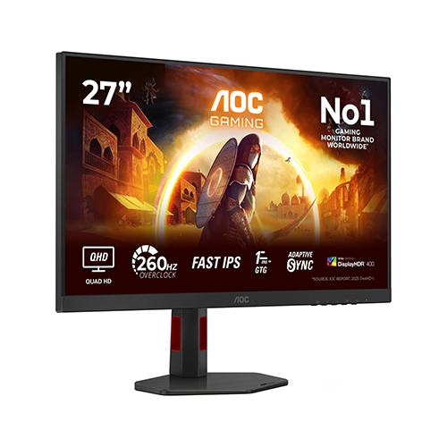მონიტორი - Aoc Q27G4ZR/01 - 27 Inch / 2K / IPS / 260 Hz / 0.3 Ms