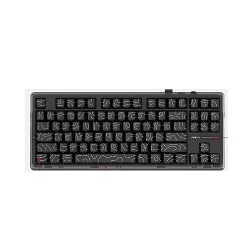 Wireless Rechargeable Mechanical Keyboard - Aula F87 Pro Kayhua Intelligent Switch Black Gradient Rechargable WL BT