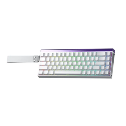 მექანიკური კლავიატურა - Aula Hero 68 Meteor Magnetic Switch White