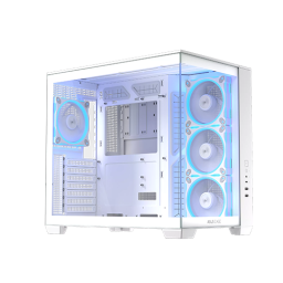 ქეისი - Asus A32 Plus White - 3x120 Fan Reverse ARGB + 1x120 Fan ARGB