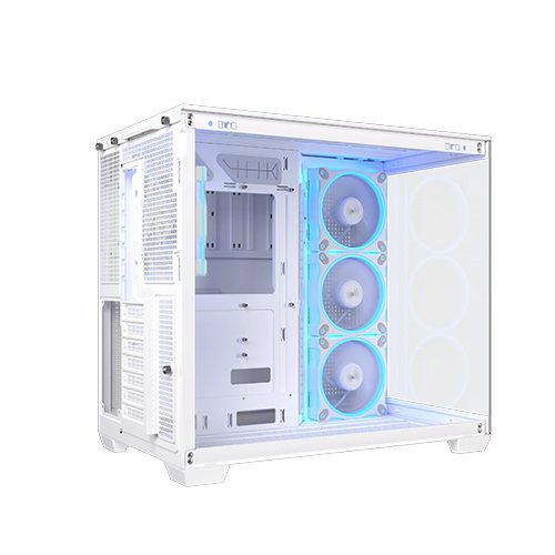 ქეისი - Asus A32 Plus White - 3x120 Fan Reverse ARGB + 1x120 Fan ARGB