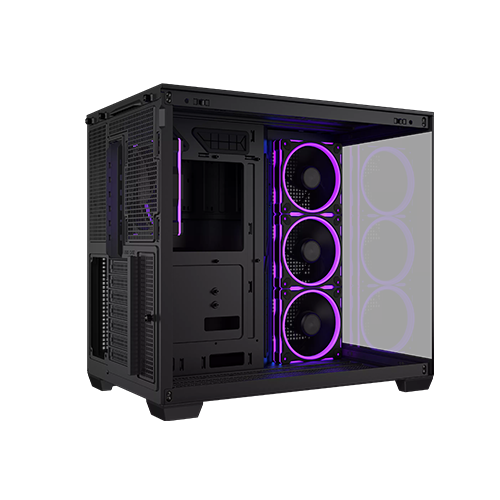 ქეისი - Asus A32 Plus Black - 3x120 Fan Reverse ARGB + 1x120 Fan ARGB
