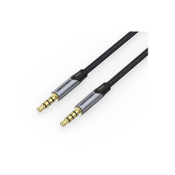 Aux კაბელი - Vention 3.5 mm TRRS Gray 1.5მ