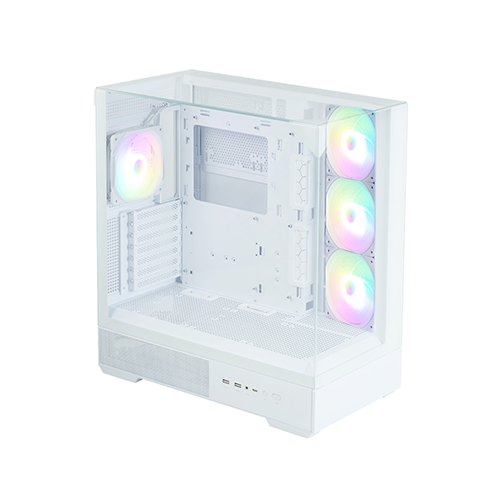 ქეისი - Zalman P40 Prism Plus White - 4x120 Fan ARGB