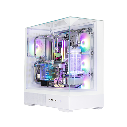 ქეისი - Zalman P40 Prism Plus White - 4x120 Fan ARGB