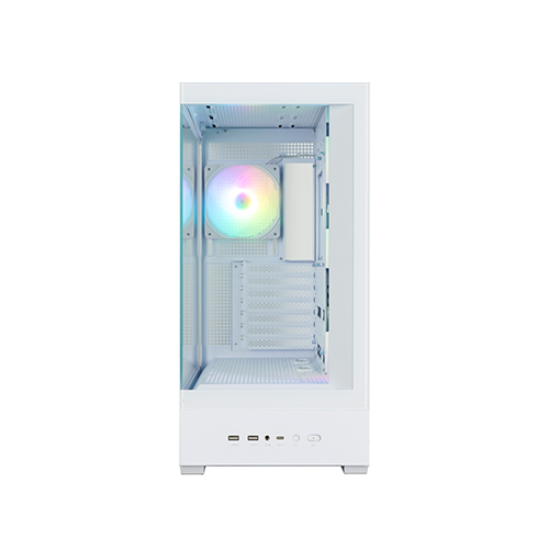 ქეისი - Zalman P40 DS White - 4x120 Fan ARGB
