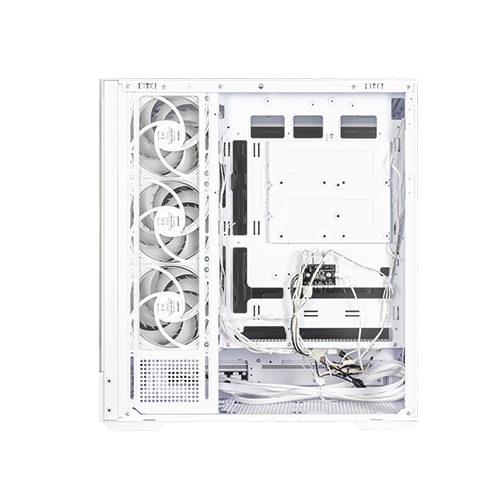 ქეისი - Zalman P40 DS White - 4x120 Fan ARGB