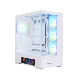 ქეისი - Zalman P40 DS White - 4x120 Fan ARGB