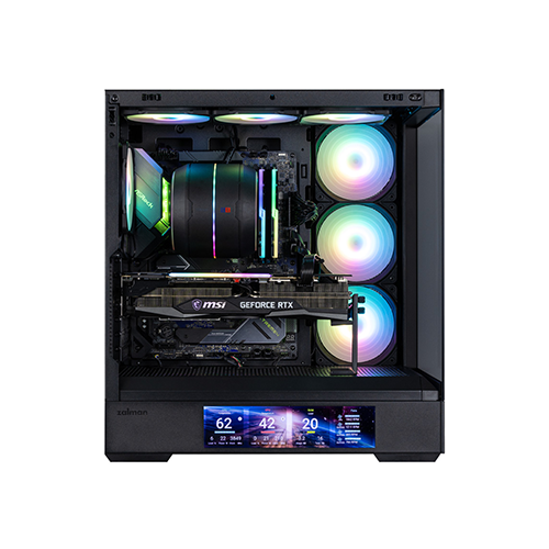 ქეისი - Zalman P40 DS Black - 4x120 Fan ARGB
