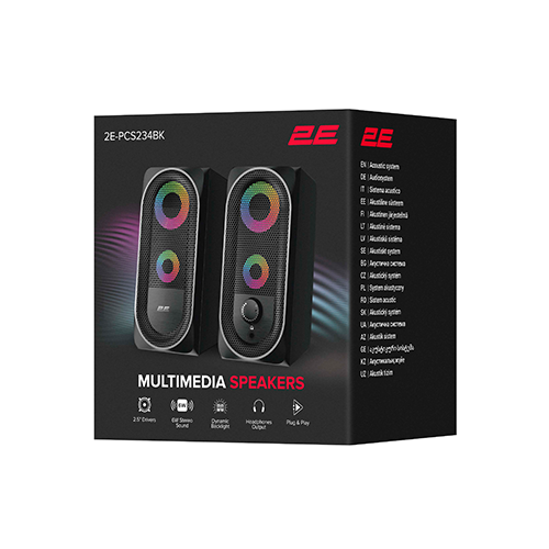 დინამიკი - 2E PCS234 RGB Black