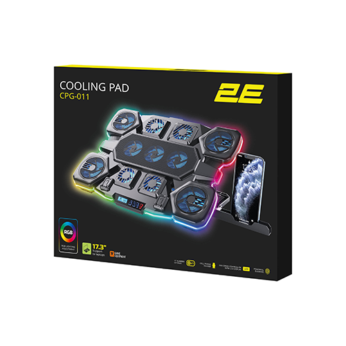 ნოუთბუქის გაგრილება - 2E Gaming Cooling Pad CPG-011 Black For 17.3