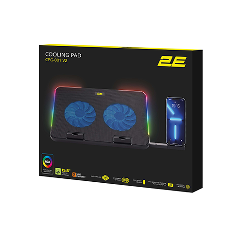 ნოუთბუქის გაგრილება - 2E Gaming Cooling Pad CPG-001 V2 Black For 15.6