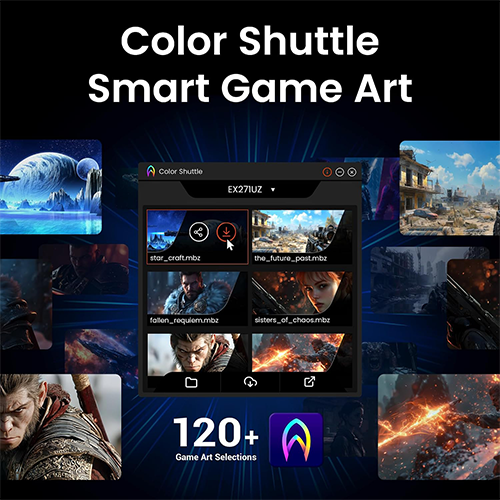 მონიტორი - Benq EX271QZ - 26.5 Inch / 2K / OLED / 500 Hz / 0.03 Ms