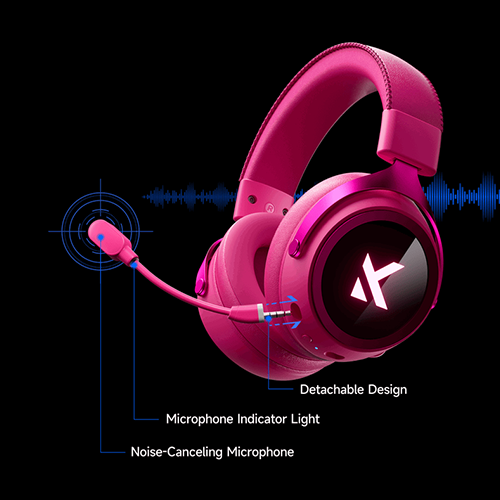 უკაბელო Bluetooth ყურსასმენი - Mchose X9 Rose Red WL BT