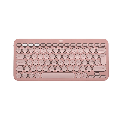 უკაბელო ტენვადი კლავიატურა - Logitech Pebble Keys 2 K380s Rose Rechargeable BT