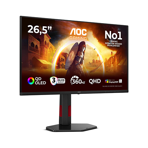 Monitor - Aoc Q27G4SDR - 26.5 Inch / 2K / OLED / 360 Hz / 0.03 Ms
