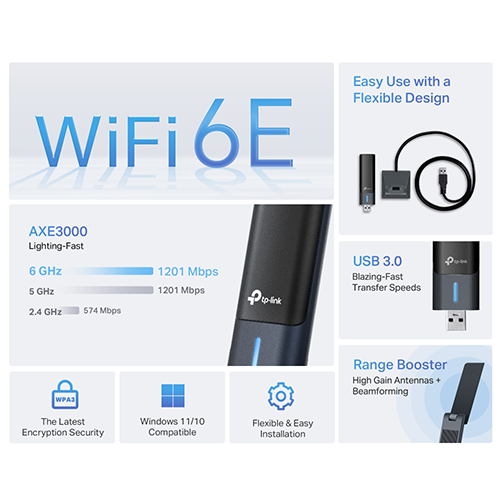 USB Wi-Fi მიმღები - TP-Link Archer TXE50UH