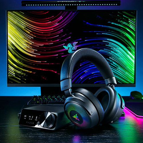 უკაბელო Bluetooth ყურსასმენი - Razer Kraken V4 Pro RGB USB Black WL BT