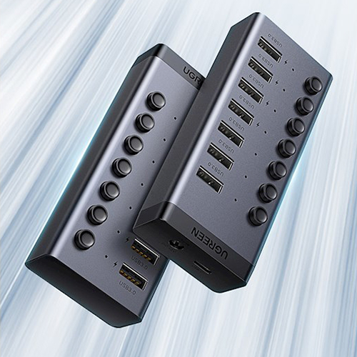 USB Hub 7 Port - Ugreen CM481 USB 3.0 Hub 15 სმ Gray