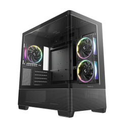 ქეისი - Deeo Cool CG380U 3F - 3x120 Fan ARGB Black