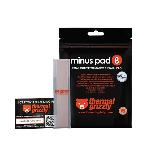 თერმო ბალიში - Thermall Grizzly TG Minus Pad 8 - 1.0 mm 120x20 mm